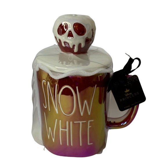 Rae Dunn Disney Snow White Iridescent Mug Poison Apple Topper New - Picture 1 of 13